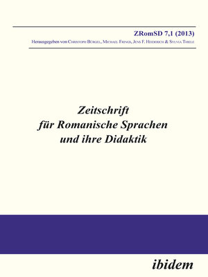 cover image of Zeitschrift für Romanische Sprachen und ihre Didaktik / Zeitschrift für Romanische Sprachen und ihre Didaktik